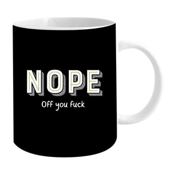 Nope 800ml Ceramic Giant Coffee Mug w/ Handle Gift Black