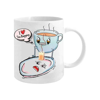 I Love Tea Bagging 360ml Ceramic Coffee Mug Drinking Cup w/ Handle