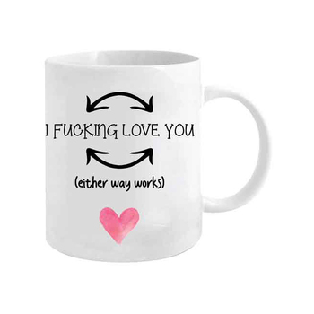 I F**king Love You 360ml Ceramic Coffee Mug Drinking Cup w/ Handle