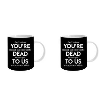 2PK You're Dead to Us 360ml Ceramic Coffee Mug Drinking Cup w/ Handle