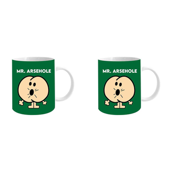 2PK Mr. A***hole 360ml Ceramic Coffee Mug Drinking Cup w/ Handle