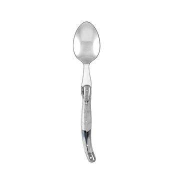 12pc Laguiole Etiquette 22.5cm Stainless Steel Table Spoon - Marble White