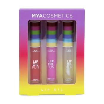 3pc MYA Lip Oil Pink Fruity Scent Lightweight Kids/Children Multicolour 8y+