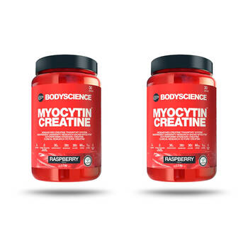 2PK BSc Myocytin Creatine & Carbohydrate Powder 30 Serves 1.2kg Raspberry