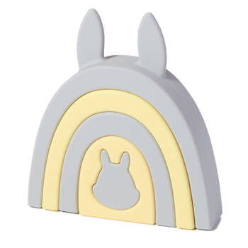 My Pure Bunny Stackables Silicone Baby/Toddler Stacking Toy Honeydew 0M+