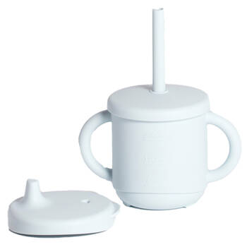 My Pure Silicone Baby/Toddler 3-in-1 Sippy Cup Set Baby Blue 6M+