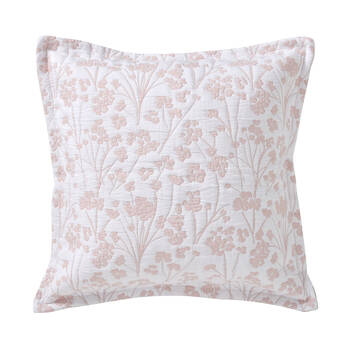 Bianca Myra Poly/Cotton European Square Pillowcase 65x65cm Blush Pink
