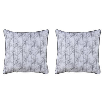 2PK Bianca Myrtleford Cotton Sateen European Square Pillowcase 65x65cm Grey