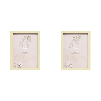 2PK Splosh Mystique Libra Glass Framed Print w/ Stand 23.5x32cm