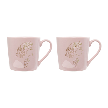 2PK Splosh Mystique 13cm Ceramic Arries Mug Drinking Cup - Pink