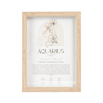 Splosh Mystique Framed Print Aquarius Standing/Hanging Decor 20x33cm