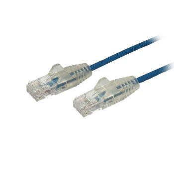 Star Tech 1.5m CAT6 Cable - Blue - Slim CAT6 Patch Cable - Snagless