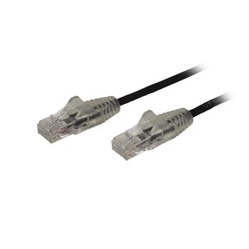 Star Tech 2.5m CAT6 Cable - Black - Slim CAT6 Patch Cable - Snagless