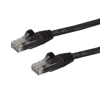 Star Tech 1.5 m CAT6 Cable - Patch Cord - Black - Snagless