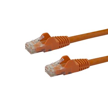 Star Tech 2m Cat6 Orange Snagless Gigabit Ethernet RJ45 Cable