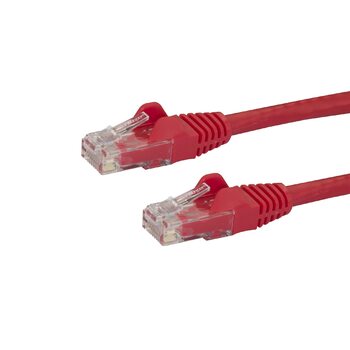 Star Tech 0.5m Red Cat6 Ethernet Patch Cable - Snagless