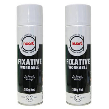 2PK Nuart Clear Aerosol Permanent Art Protection Fixative Spray Can 350g