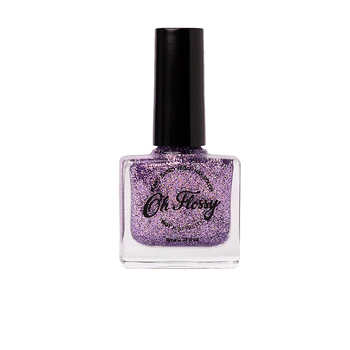 Oh Flossy Confident Kids 11ml Nail Polish Manicure - Purple Glitter