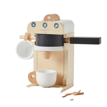 Nordic Kids Children's Wooden Coffee Machine Play Toy Set 3y+