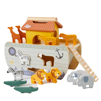 Zookabee Wood Noah's Ark Shape Sorter Interactive Kids Educational Toy 18m+