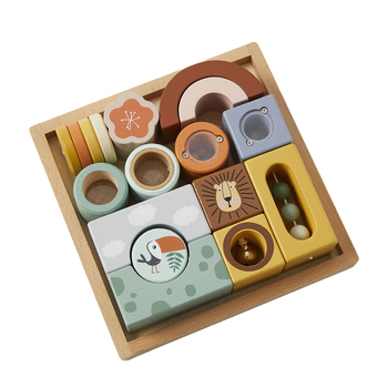 Zookabee Wood Sound & Sensory Blocks Interactive Kids Educational Toy 2y+