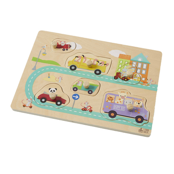 Studio Circus Wooden Traffic Puzzle Children's Play Toy 12m+