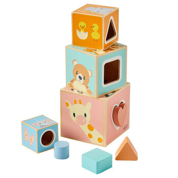 Studio Circus Wooden Stacking Cubes Children's Play Toy 12m+