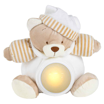 Beige Musical Bear With Light 20cm In Box Cuddly Ultra Soft Toy For Babies