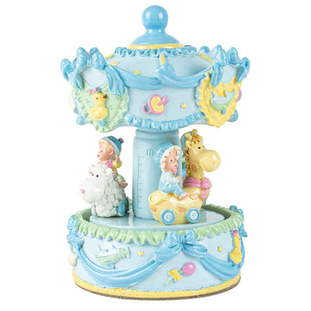 Carousel Canopy Blue 16cm Baby Bedroom Nursery Decor