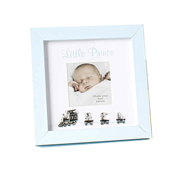 Blue Little Prince Photo Frame 3x3" Novelty Baby Picture Frame Set