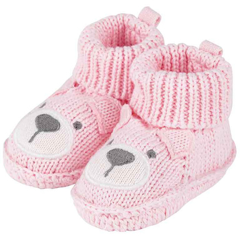 Pink Knit Bear Booties Newborn Novelty Dress-Up Baby/Infant