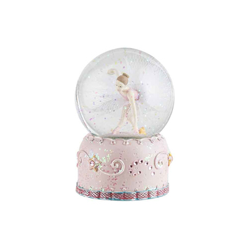 Ballerina Water Globe w/ Music Home Decor 16cm - Pink