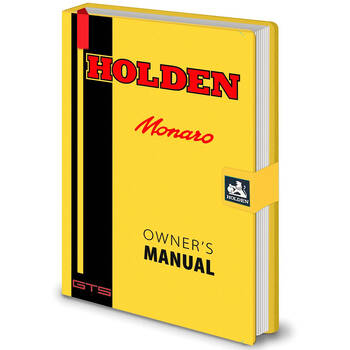 Holden Monaro Owners Manual A5 Premium Notebook Yellow