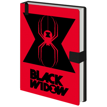 Marvel Avengers Black Widow Themed Novelty Rectangular Hard Cover Notebook