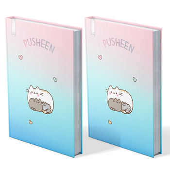 2PK Pusheen Family Ombre Kids/Childrens School Stationary Character Notebook