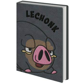 Pokemon LeChonk Plush Notebook Writing Stationery Grey 16x21cm
