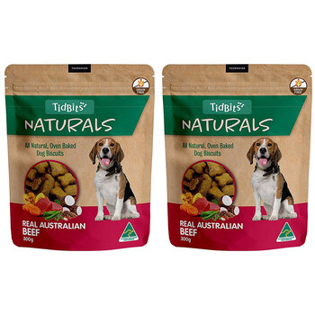 2x Tidbits 180g Small Bites Dog Biscuits Salmon 