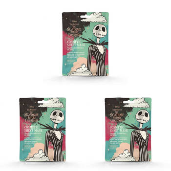 3PK Disney Nightmare Before Christmas Jack Scented Sheet Face Mask 25ml Coconut