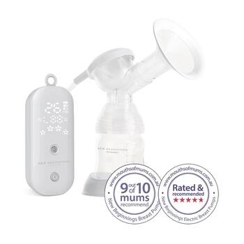  New Beginnings Single Electric Breast Pump Custom Flow Portable USB