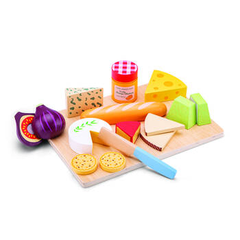 New Classic Toys Cheese Board Pretend Play Kitchen 22cm Kids Wooden Toy 24m+