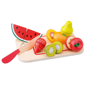 8pc New Classic Toys Wooden Cutting Meal Fruit Kids Pretend Play Toy 24m+