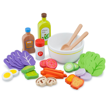 36pc New Classic Toys Wooden Salad Set Kids Pretend Play Toy 36m+