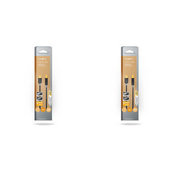 2PK Nedis USB Cable USB-A Male to USB-B Male 1.00m - Grey