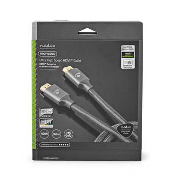 Nedis Ultra High Speed HDMI Cable 8K@60Hz 48 Gbps 3.00m - Grey