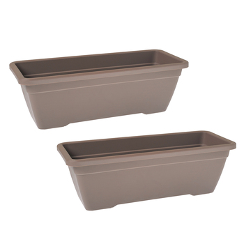 2PK Artevasi Venezia 50x16.3cm Indoor/Outdoor Garden Planter Box - Taupe