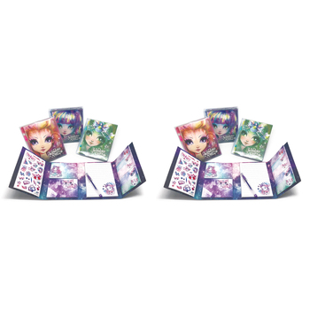 2PK Nebulous Stars Mini Note Set Notepad/Stickers Gel Pen - Assorted
