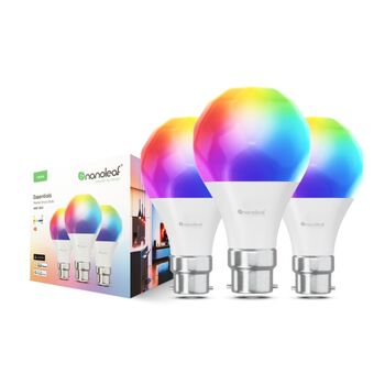 3PK Nanoleaf Essentials Matter Smart Bulb B22/A60 LED