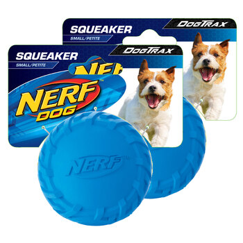 2PK Nerf Dog 2.5" Small Tire Squeak Ball 