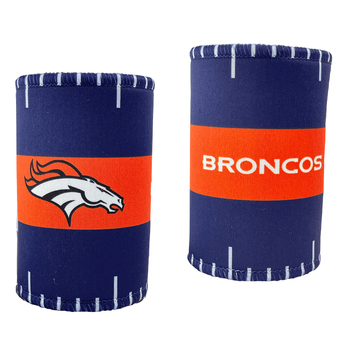 2PK NFL Denver Broncos 11.5cm Stubby Can/Bottle Beverage Holder
