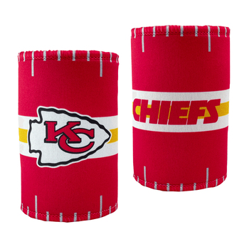 2PK NFL Kansas City Chiefs 11.5cm Stubby Can/Bottle Beverage Holder